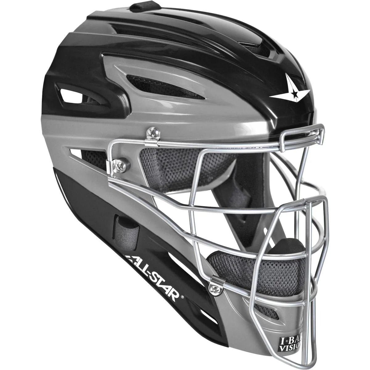All-Star MVP2500 Graphite Two-Tone Catcher's Helmet - Image 2