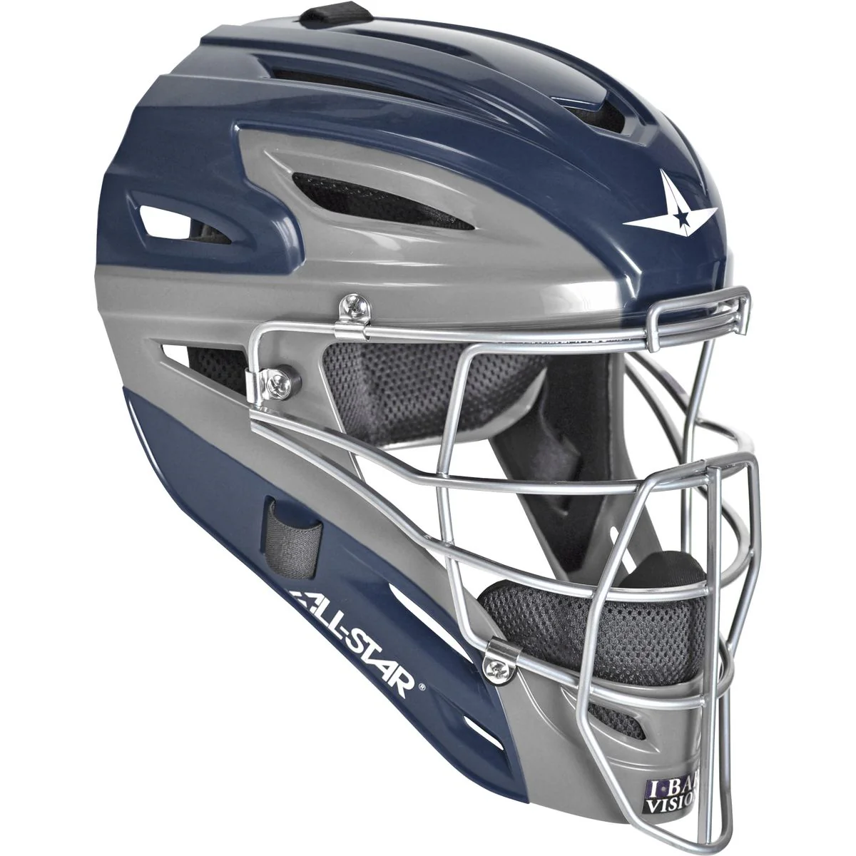 All-Star MVP2500 Graphite Two-Tone Catcher's Helmet - Image 6