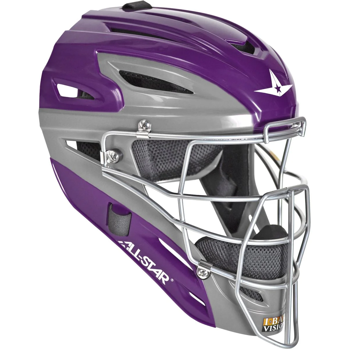 All-Star MVP2500 Graphite Two-Tone Catcher's Helmet - Image 7