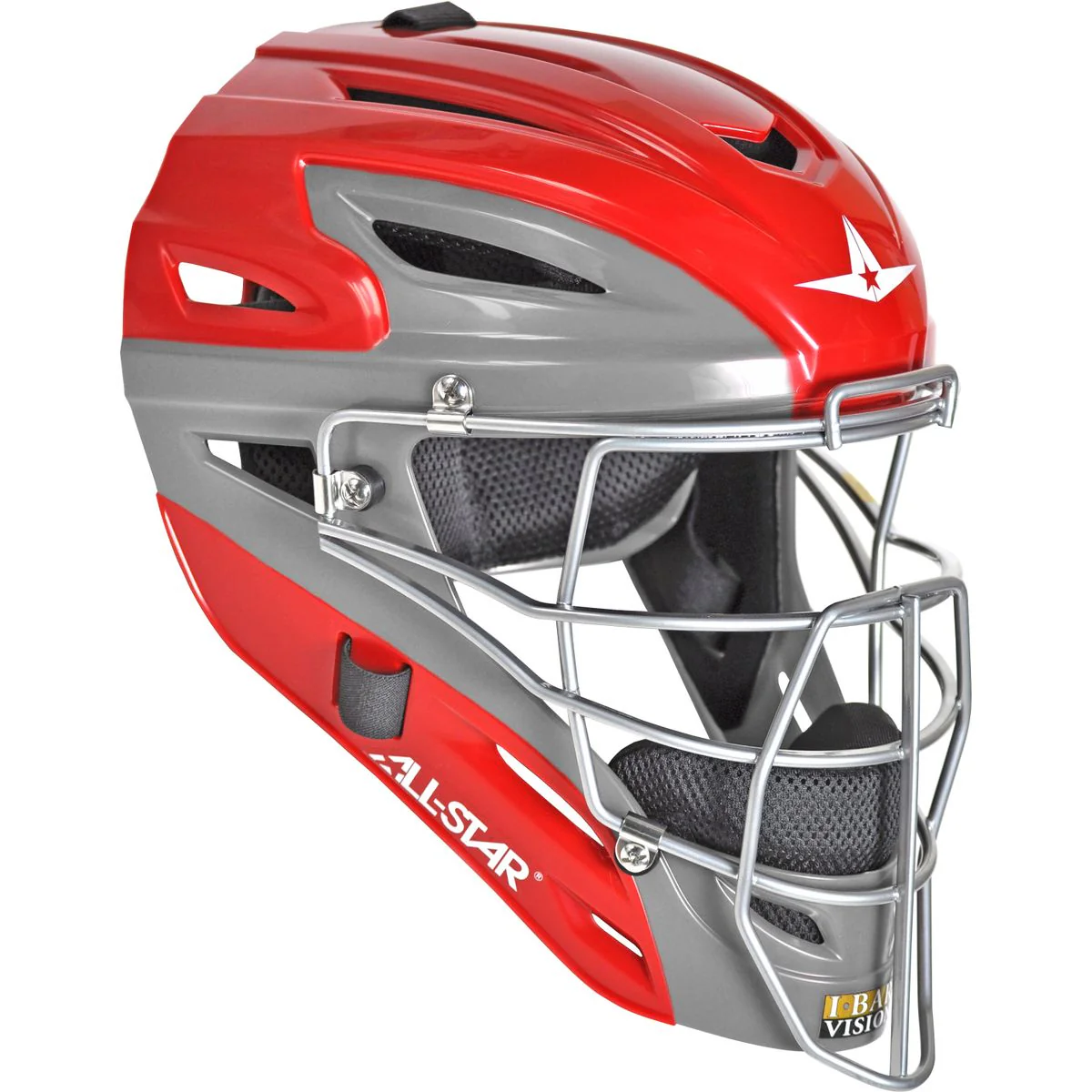 All-Star MVP2500 Graphite Two-Tone Catcher's Helmet - Image 8