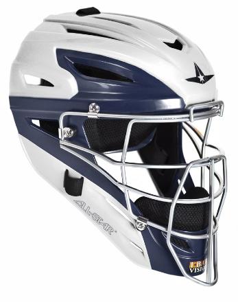 All-Star MVP2500 White Two Tone Catcher's Helmet - Image 4