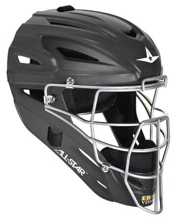All-Star MVP2510 Solid Matte Catcher's Helmet - Youth - Image 2