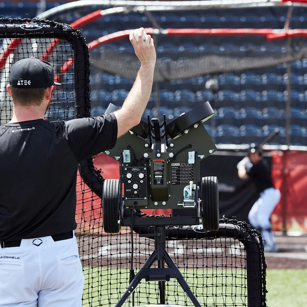 ATEC M3X Baseball Pitching Machine - On Tripod - Image 4