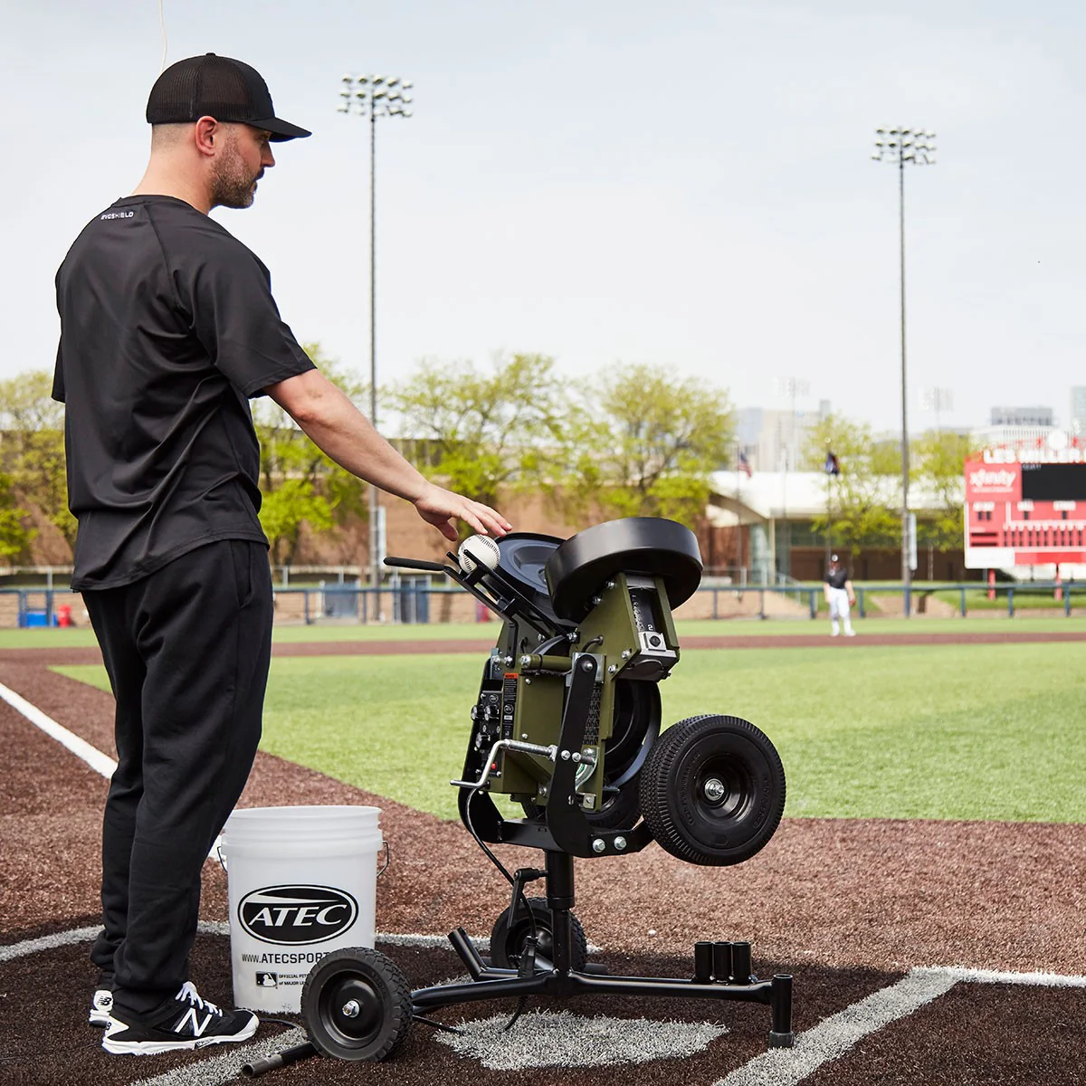 ATEC M3X Softball Pitching Machine - On Lowpod - Image 4