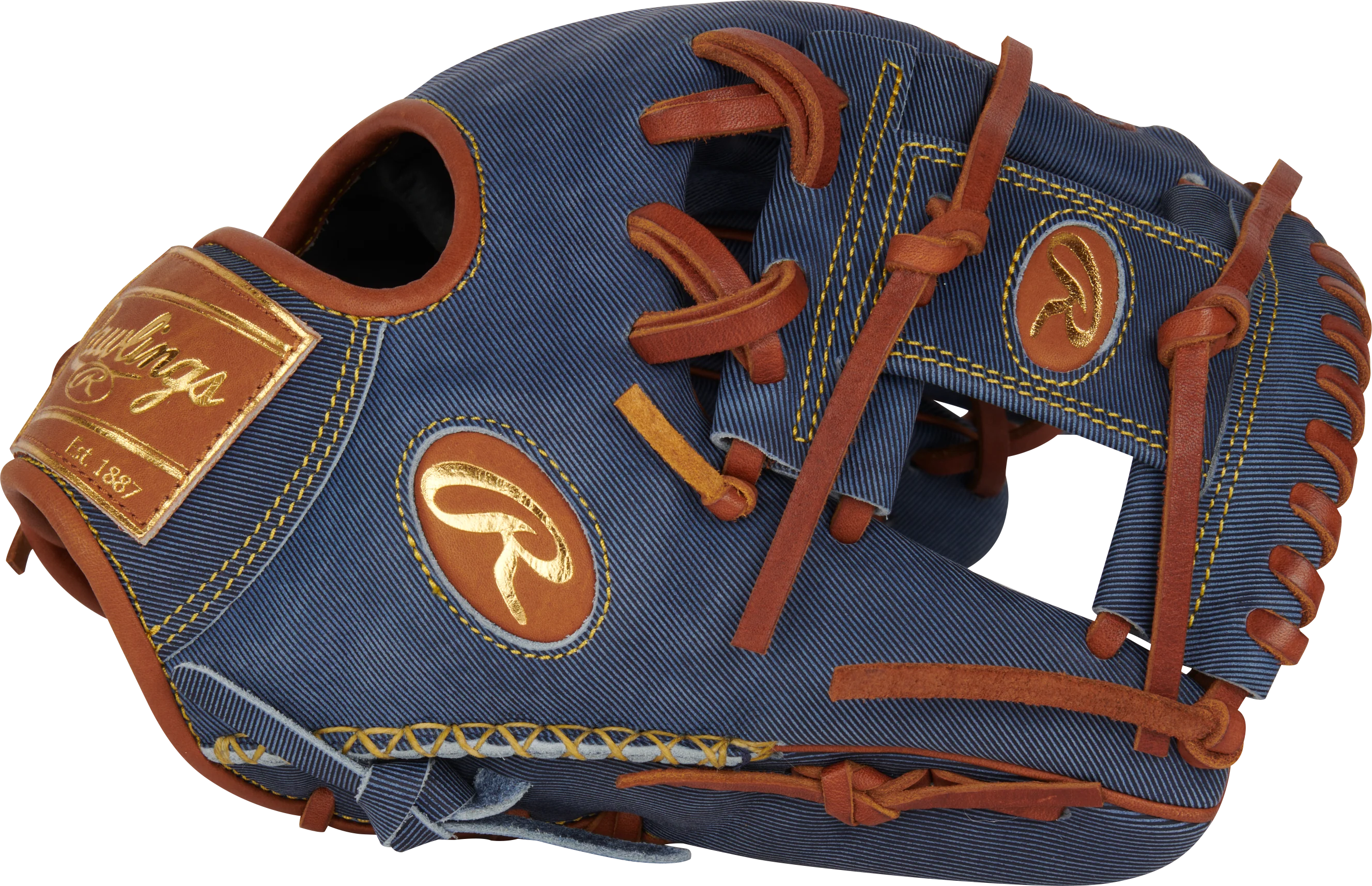 Rawlings Heart of the Hide Pro Label Denim PRO204-2D 11.50" - Infield Glove (Limited Edition) - Image 2