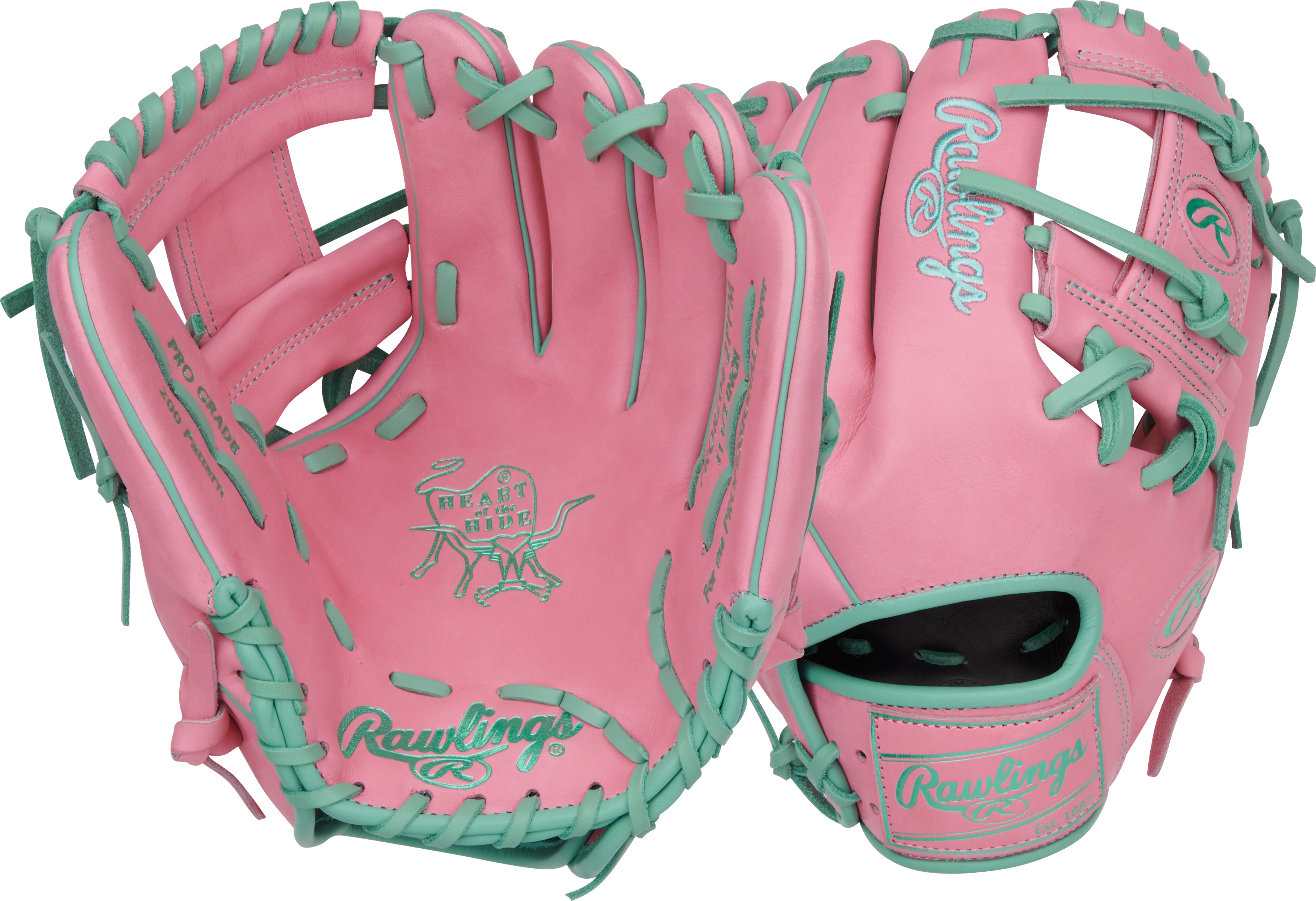 Rawlings Heart of the Hide Vibrant Series PROR204-2PPM 11.50" Infield Glove - (Limited Edition) - Image 5