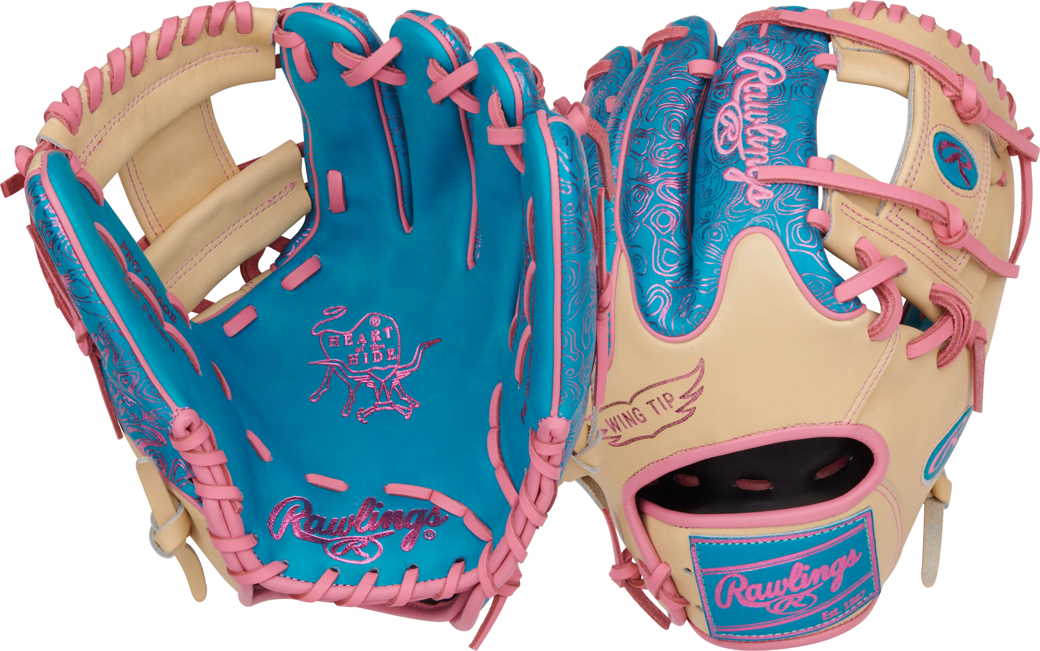 Rawlings Heart of the Hide Vibrant Series PROR204W-2TEC 11.50" Infield Glove - (Limited Edition) - Image 5
